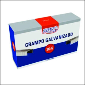 GRAMPO GALVANIZADO 26/6 BRW C 1000 UNID